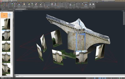 Unwrapping a modeled surface based on orientated images in As-Built™ for AutoCAD® Software