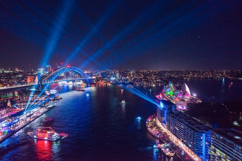 Vivid Sydney 2018 Harbour Lights (credit: Destination NSW)