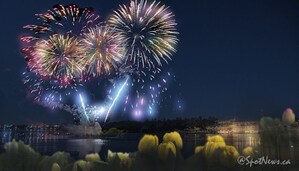 Canadian Tulip Festival Crowds at Closing Fireworks Highlight Festival's Community Engagement