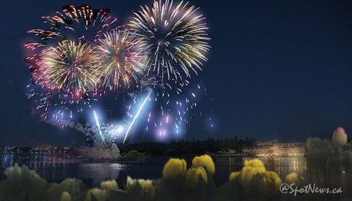 Canadian Tulip Festival fireworks celebrate a successful 10-day run! (CNW Group/Canadian Tulip Festival)