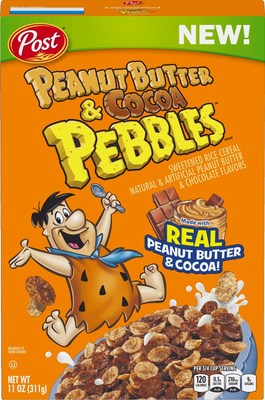 Post Peanut Butter & Cocoa Pebbles cereal hits grocery stores nationally. This cereal is not gluten free, contrary to earlier reports.