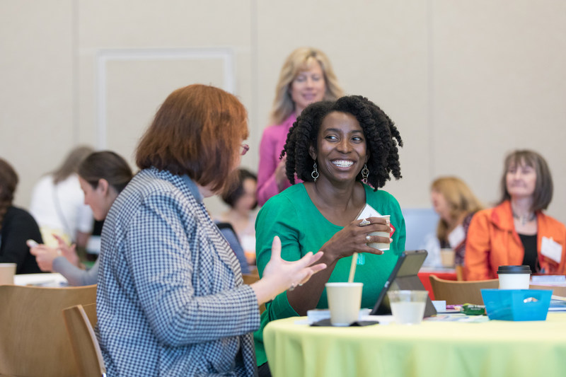 Participants at the 2017 National Symposium for Academic Palliative Care Education and Research share ideas during a break in presentations. The 2018 Symposium is set for Oct. 11-12 in San Diego.