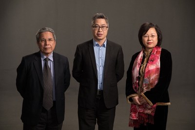 Ifoods chain chief scientist Dr. Lin Ruji, founder Kallon, chief hardware scientist Professor Feng Lishuang (from left to right).