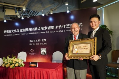 Jeson Zheng , CEO of NOVAEX GROUP and Milt Larsen, founder of The Magic Castle