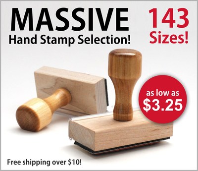 Massive Hand Stamp Product Offering From Rubber Stamp Champ