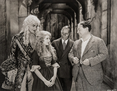 Universal Pictures' newly restored film The Man Who Laughs (1928).  L to R:  Conrad Veidt, Mary Philbin, Erich Von Stroheim, and Paul Leni (director)