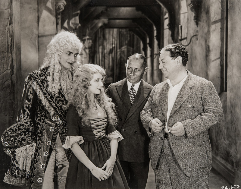 Universal Pictures' newly restored film The Man Who Laughs (1928). L to R: Conrad Veidt, Mary Philbin, Erich Von Stroheim, and Paul Leni (director)