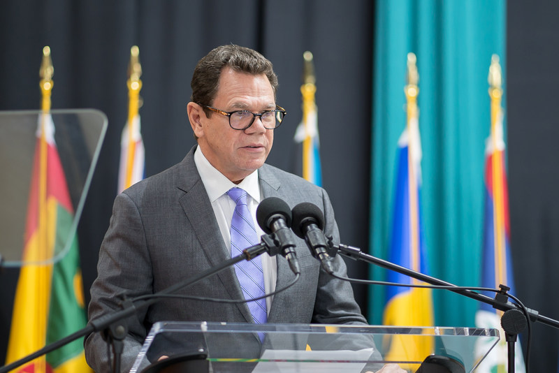 Dr. Wm. Warren Smith, President, CDB, delivers his opening statement during the Bank's 48th Annual Meeting in Grenada on May 30, 2018.