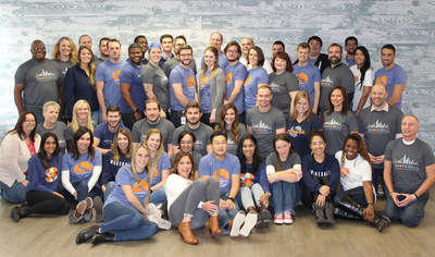 The Smokeball team comes together for a company photo in our downtown Chicago, IL office.