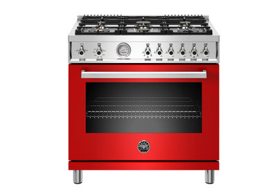 Bertazzoni's new Professional Series All-Gas Range in glossy Red.