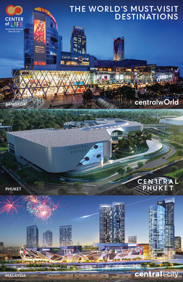 Central Pattana Plc (CPN), the largest leading retail property developer in Thailand and Southeast Asia recently announced its 5 years plan, investing around 100 billion baht to emphasize itself as a Global Player, with five highlighted projects in Thailand and overseas (PRNewsFoto/Central Pattana Public Company)