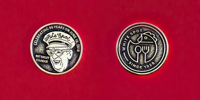 White Spot 90th Anniversary commemorative coin (CNW Group/White Spot Restaurant)