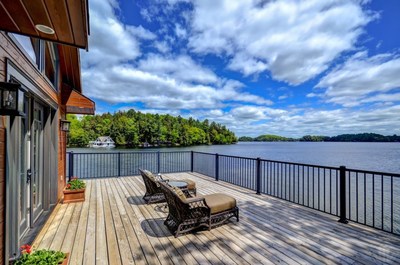 1082 Halls Rd Unit 5, Port Sandfield, ON | $4,695,000 | Bedrooms: 7 | Bathrooms: 4 | Living Area: 2,932 sq. ft. | Lot Size: 3.94 acres | Listing Agent: Bob Clarke, Royal LePage Lakes of Muskoka – Clarke Muskoka Realty (CNW Group/Royal LePage Real Estate Services)