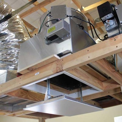 Two new alternative cooling systems from Tamarack Technologies -- the Venti and Kaze -- promise to deliver fresh, cool, healthier air throughout the home this summer for pennies a day. Kaze is pictured in a simulated attic environment..