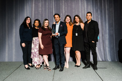 Argyle PR team takes home the 2018 Mid-Sized Agency of the Year Award at the IABC Awards in Toronto (CNW Group/Argyle Public Relationships)