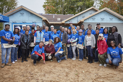 Whirlpool Corporation employees participate in Habitat for Humanity build.