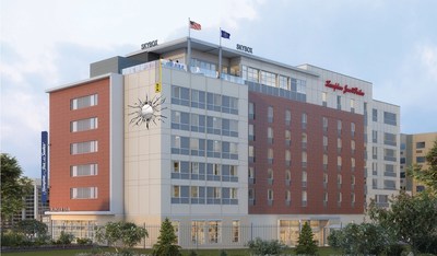 Today, White Lodging broke ground on Hampton Inn & Suites by Hilton Fort Wayne Downtown, which will offer all of the amenities expected by Hilton’s upper-midscale brand. The hotel will also feature a walk up Burger Bar restaurant and an indoor/outdoor rooftop bar offering spectacular views of Parkview Field and downtown Fort Wayne. The hotel is scheduled to open in the summer of 2019.