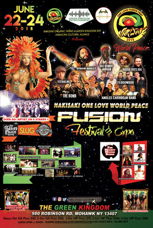 The "ONE LOVE WORLD PEACE FUSION FESTIVAL &amp; EXPO" Launches Its Inaugural 3-Day International Music, Arts &amp; Lifestyle Festival In Central New York