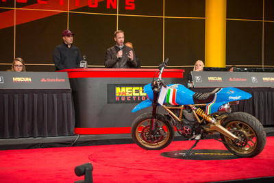 SCRAMBLER MAVERICK MOTORCYCLE GENERATES MASSIVE DONATION FOR SHRINERS HOSPITALS FOR CHILDREN AT MECUM AUCTION (Photo Credit: Courtesy of MECUM Auctions)