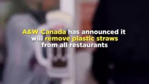 Video: A&W Canada first restaurant chain in North America to eliminate plastic straws
