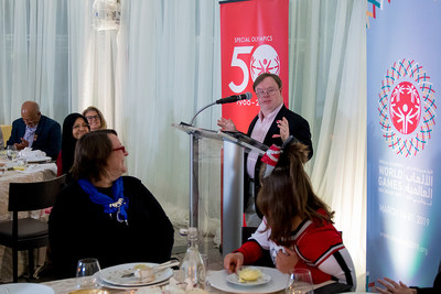 Frank Stephens, Special Olympics Global Messenger speaks at UAE Embassy in Washington, DC's Iftar for Local Special Olympians, Honoring Special Olympics Movement; Celebrates Acceptance and Inclusion