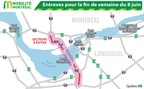 Principales entraves sur le réseau routier de la région de Montréal ce soir et la fin de semaine