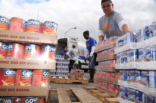 Goya hace donación inicial de tres toneladas de alimentos para víctimas del volcán en Guatemala