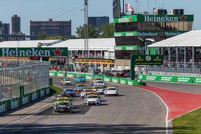 The Ultra 94 Porsche GT3 Cup Challenge Canada by Yokohama series visited Montreal, QC, for the highly anticipated Formula One Canadian Grand Prix weekend at Circuit Gilles Villeneuve between June 8-10, completing two races (rounds five and six) of the 2018 season. (CNW Group/Porsche Cars Canada)