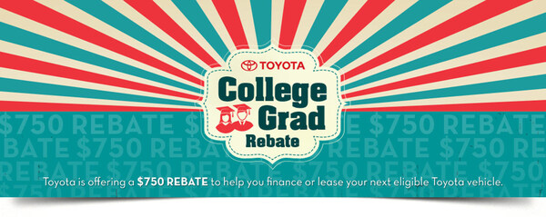 College graduates in the Bangor area who are looking for a brand-new car to get to and from a brand-new job can save on Toyota favorites at Downeast Toyota with the Toyota College Graduate Rebate Program.