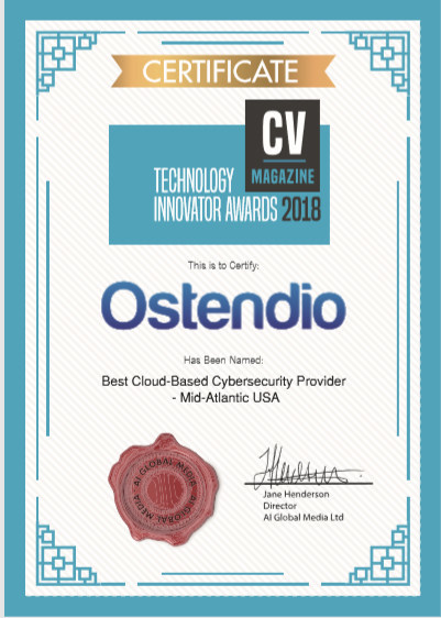 Ostendio named Best Cloud-Based Cybersecurity Provider in the Mid-Atlantic by CV Magazine