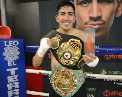 Leo Santa Cruz, 29, drinks KAV Encore nutritional power shakes to stay fit for his fights.