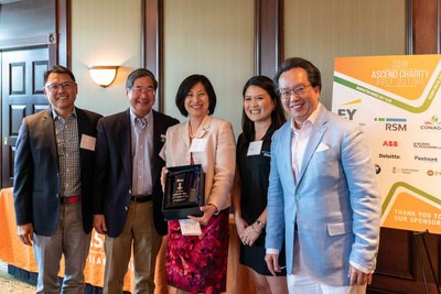From L-R: Hee Lee, Co-Founder of Ascend, Chair of the Ascend Golf Outing Steering Committee, and Partner, EY; Jeff Chin, President, Ascend Foundation; Lesley Ma, Global CIO, Cadillac; Kate Seitz, Partner, Financial Services Group, RSM US LLP; and Savio Chan, President & CEO, U.S. China Partners, Inc., Chairman of the Ascend Golf Outing and Best-Selling Author of "China's Super Consumers" at the Second Annual Ascend Charity Golf Outing.