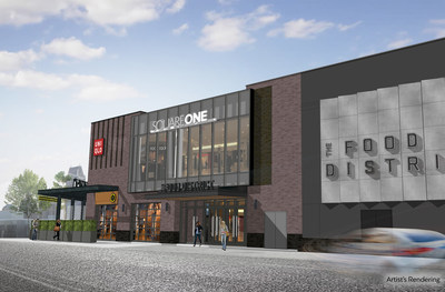 Rendering of the Square One Shopping Centre West Expansion - Food District and Retailers (CNW Group/Square One Shopping Centre)