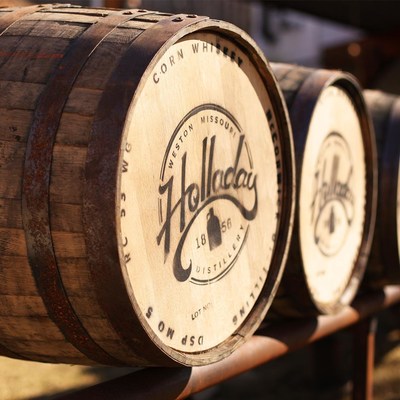 Bourbon Barrels at Holladay DIstillery in Weston, Missouri