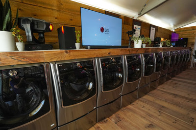 Located in the heart of the 700-acre site, the 3,600-square-foot Lounge featured a cutting-edge wash’n’fold service outfitted with a total of 50 LG washing machines and dryers along with LG Styler clothing care systems.