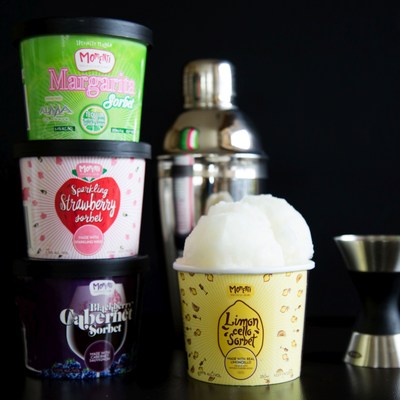 Assorted vegan-friendly alcohol infused summer sorbets available by Foody Direct