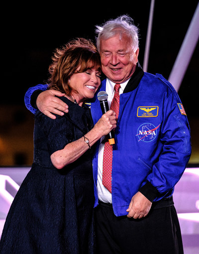 Viking Chairman Torstein Hagen and Dr. Anna Fisher, godmother to Viking’s fifth ocean ship, share a congratulatory embrace at the Viking Orion naming ceremony in Italy. For more information, visit www.vikingcruises.com