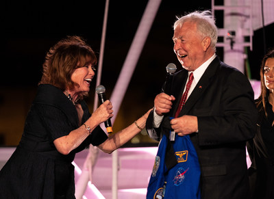 Viking Chairman Torstein Hagen honors Dr. Anna Fisher as the godmother of Viking Orion. For more information, visit www.vikingcruises.com