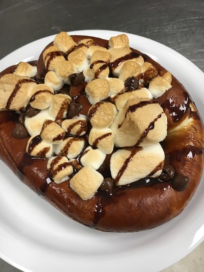 The S’mores Loaded Pretzel combines two all-time favorites. What could be better than a soft pretzel, melted marshmallow, chocolate and graham cracker crumbs?