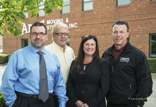 From Left. Longtime industry sales leaders Chris Cox and Kevin Roy chose to bring their customers to Able after Office Movers closed its doors, and moving executives Kim Dize and Mike Murphy also now showcase their organizational talents at Able.