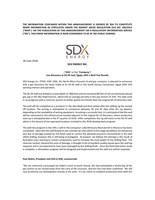 SDX Energy Inc. (“SDX” or the “Company”) - Gas discovery at SD-4X well, Egypt, LMS-1 Well Test Results (CNW Group/SDX Energy Inc.)