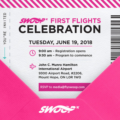 Please RSVP or schedule interview times by emailing media@flyswoop.com. (CNW Group/Swoop)