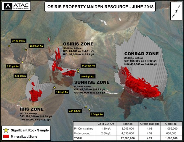 Osiris Project Maiden Resource (CNW Group/ATAC Resources Ltd.)