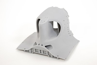 Alfa Romeo Sauber F1 Team's racecar rollhoop part for wind tunnel testing model produced on the 3D Systems ProX 800 SLA 3D printer with Xtreme material