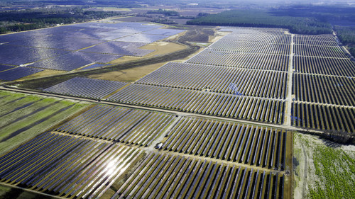 Photo of Silicon Ranch’s Hazlehurst II project, an existing 52MW solar array serving Green Power EMC.