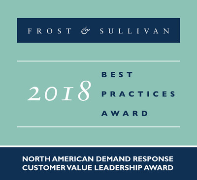 2018 North American Demand Response Customer Value Leadership Award (PRNewsFoto/Frost & Sullivan)