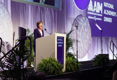 Senator Collins (R-Maine) accepts the Alzheimer's Impact Movement Humanitarian Award. Photo Credit: Alzheimer's Association
