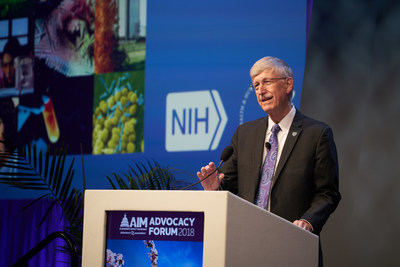 Dr. Francis Collins, NIH Director addresses the Alzheimer's Association AIM Advocacy Forum. Photo Credit: Alzheimer's Association