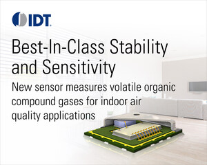 IDT Expands its Flagship Integrated VOC Gas Sensor Line With Solutions for Indoor Air Quality Applications