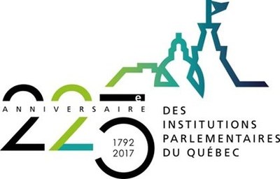 Logo : 225e anniversaire des institutions parlementaires du Qubec (Groupe CNW/Assemble nationale du Qubec)
